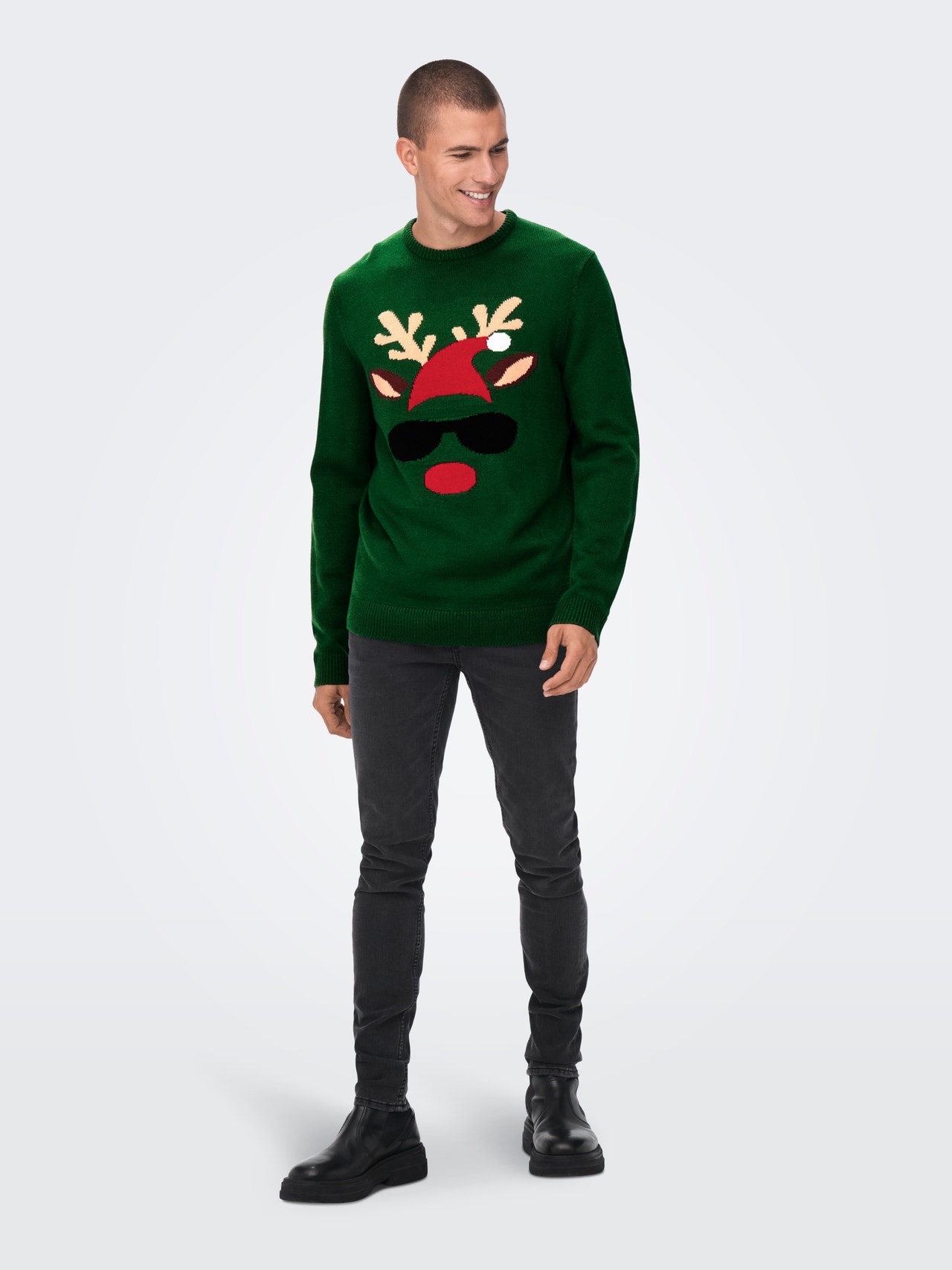 ONLY & SONS Christmas knitted pullover -Eden - 22023347