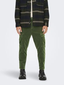 ONLY & SONS Tapered fit cargobukser -Olive Night - 22023472