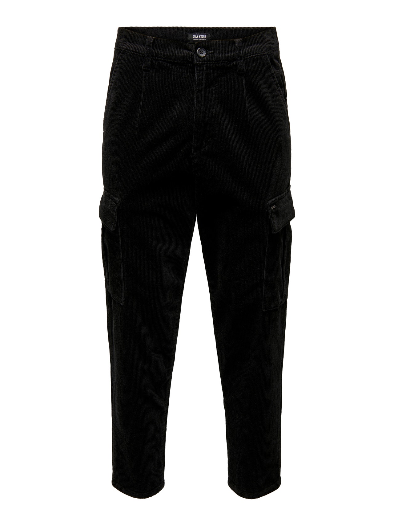 ONLY & SONS Tapered fit cargo trousers -Black - 22023472