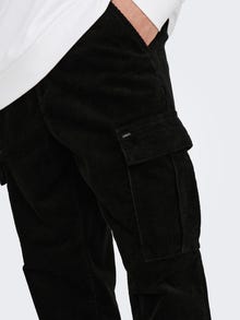 ONLY & SONS Tapered fit cargo trousers -Black - 22023472