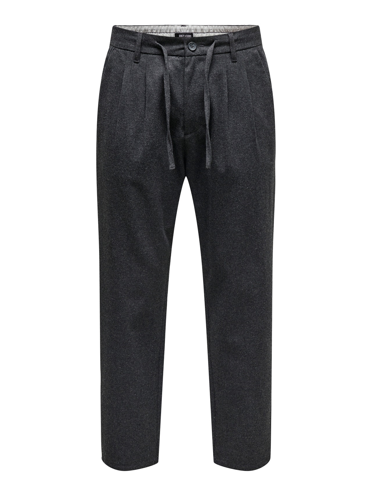 ONLY & SONS Classic trousers -Dark Grey Melange - 22023478