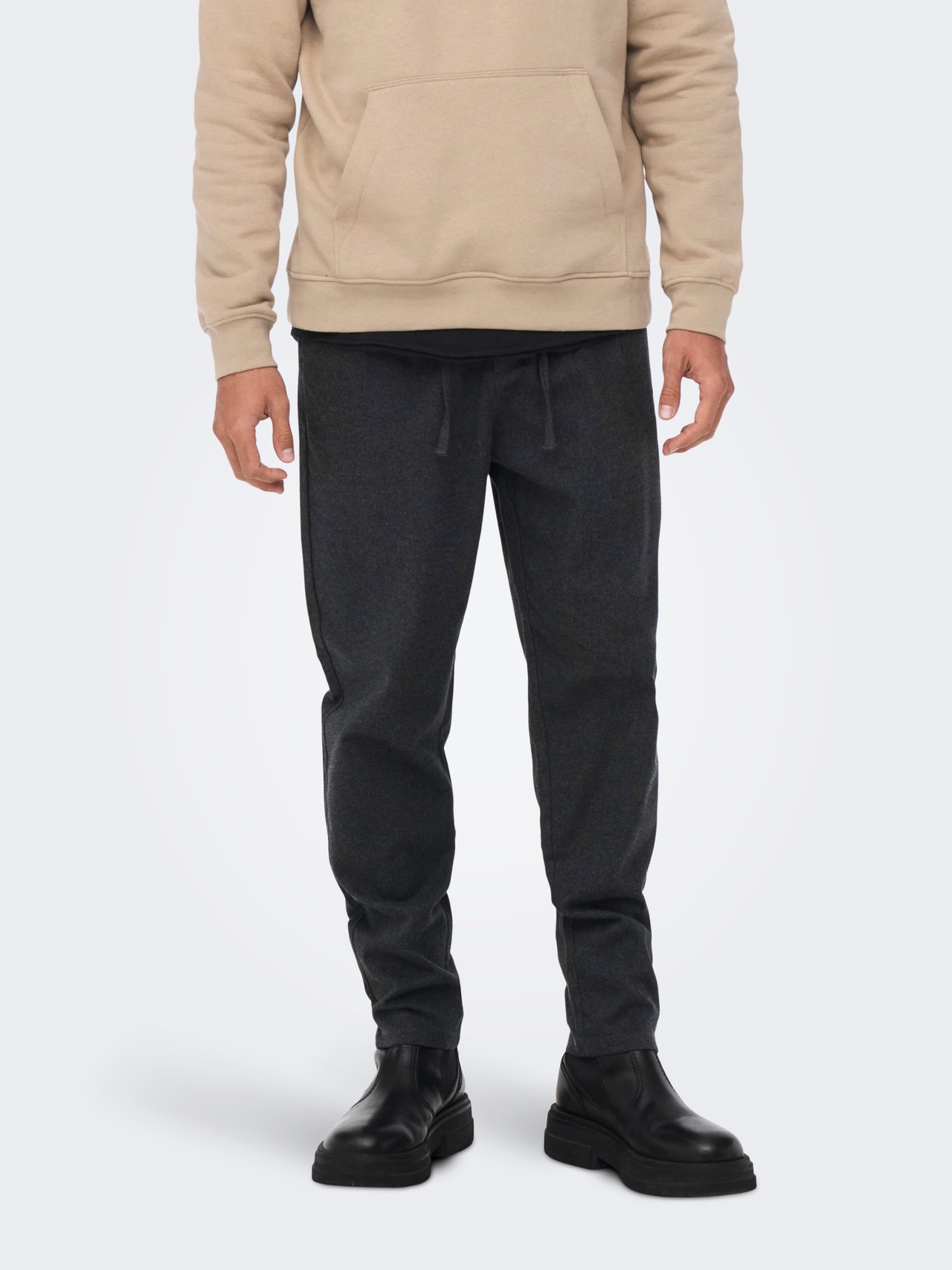 ONLY & SONS Verjüngt Chino Hose -Dark Grey Melange - 22023478