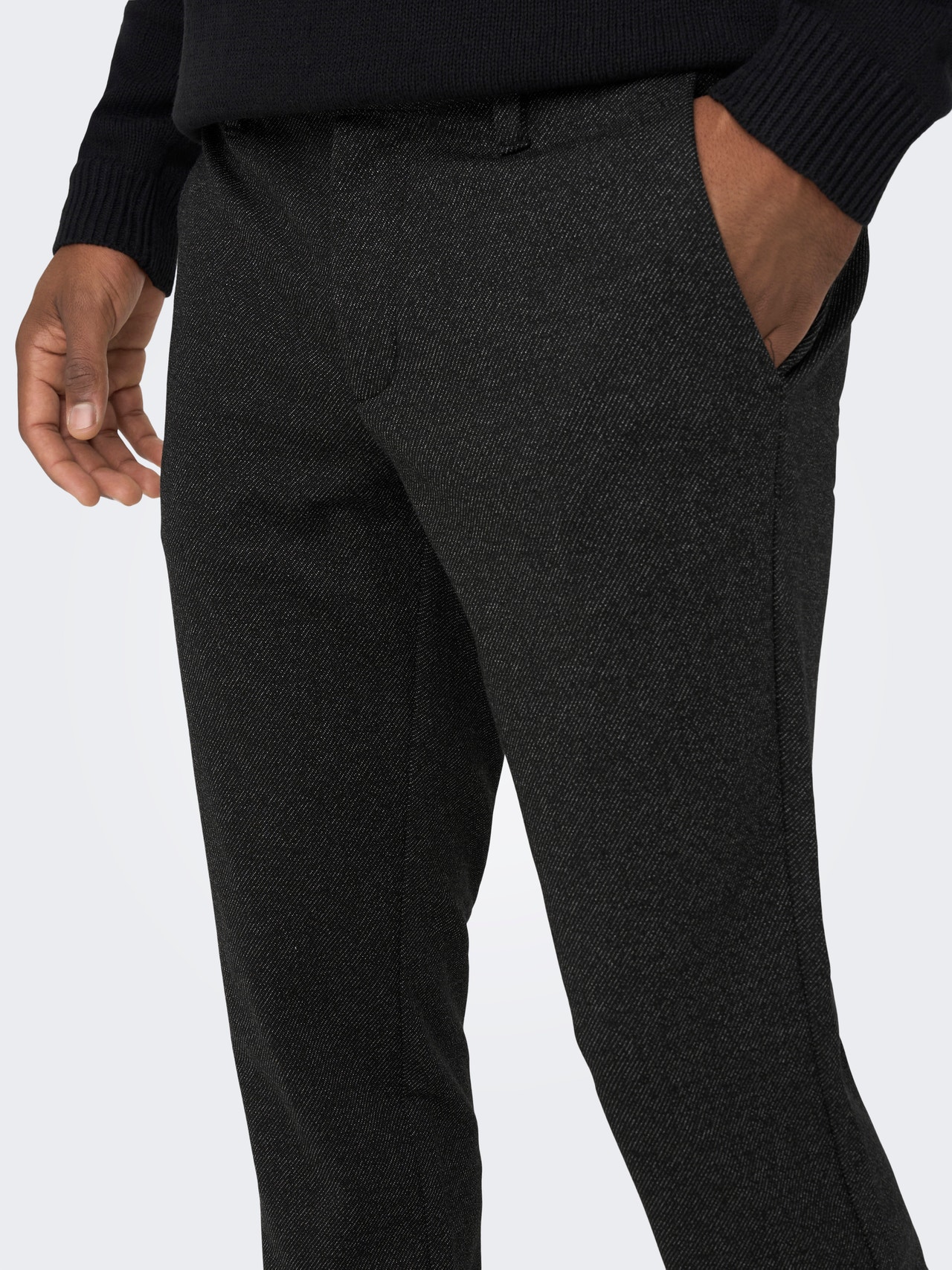 ONLY & SONS Tapered Fit Chinos -Black - 22023496