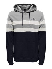 ONLY & SONS Normal passform Hoodie Sweatshirt -Dark Navy - 22023622