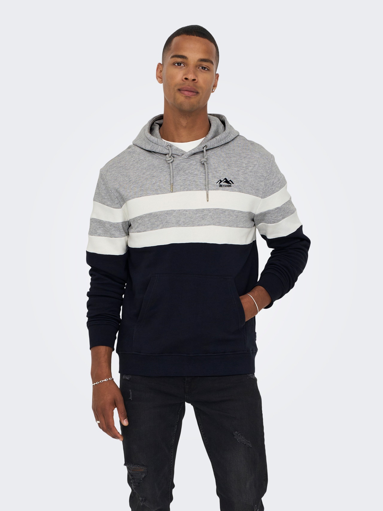 ONLY & SONS Normal geschnitten Kapuze Sweatshirt -Dark Navy - 22023622