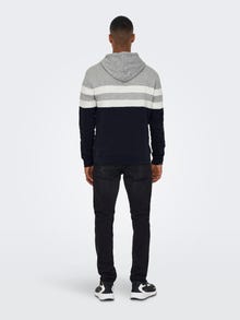 ONLY & SONS regular fit hættetrøje -Dark Navy - 22023622