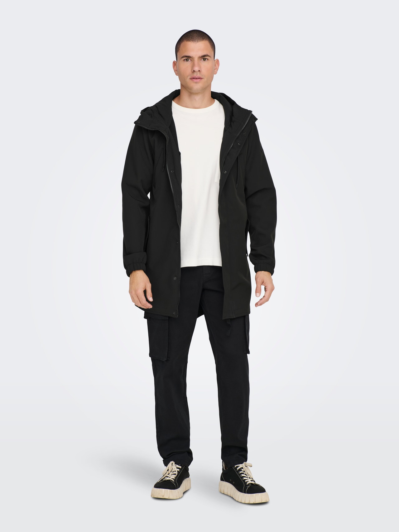 ONLY & SONS Long softshell jacket -Black - 22023696