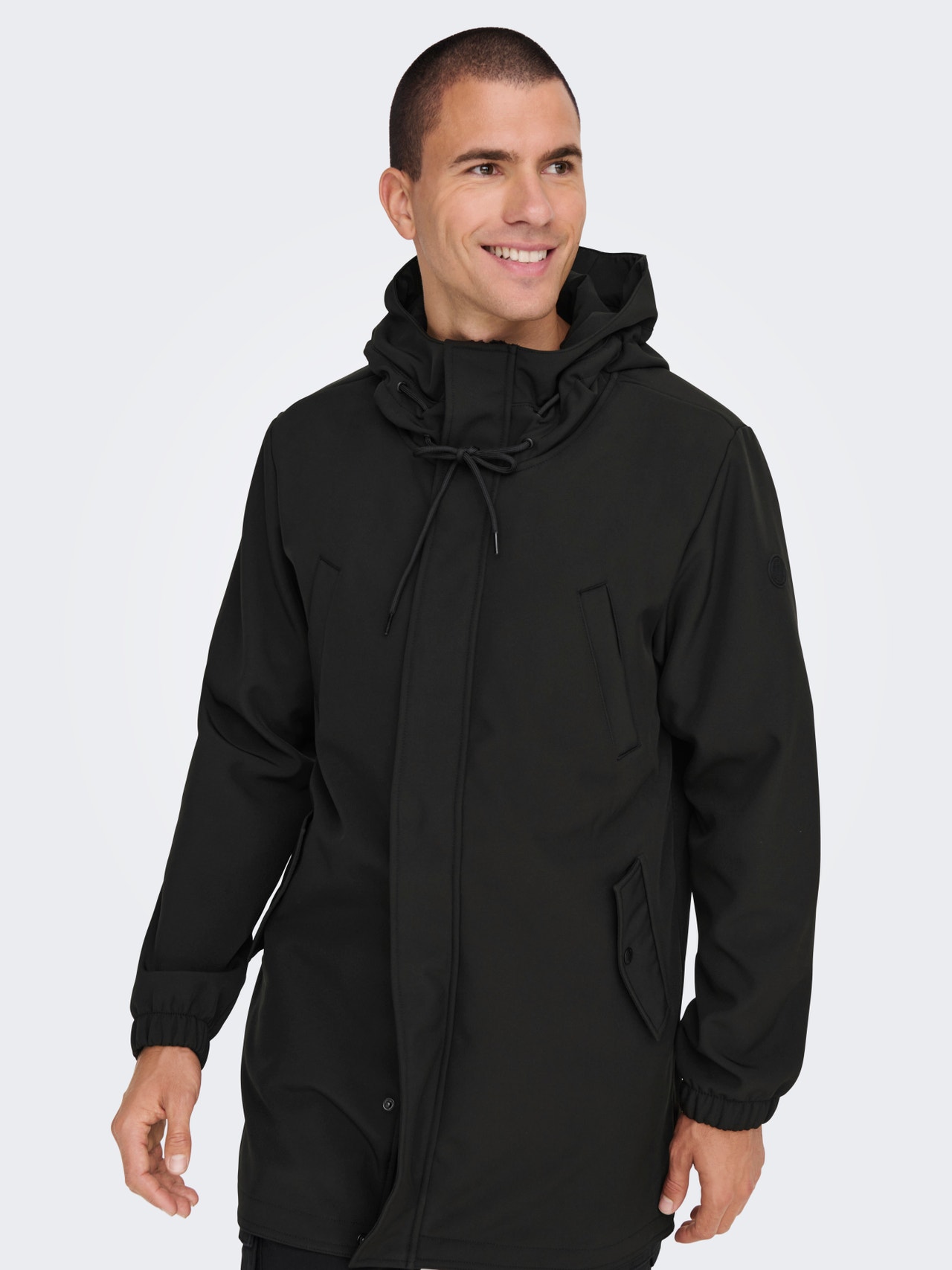 ONLY & SONS Long softshell jacket -Black - 22023696