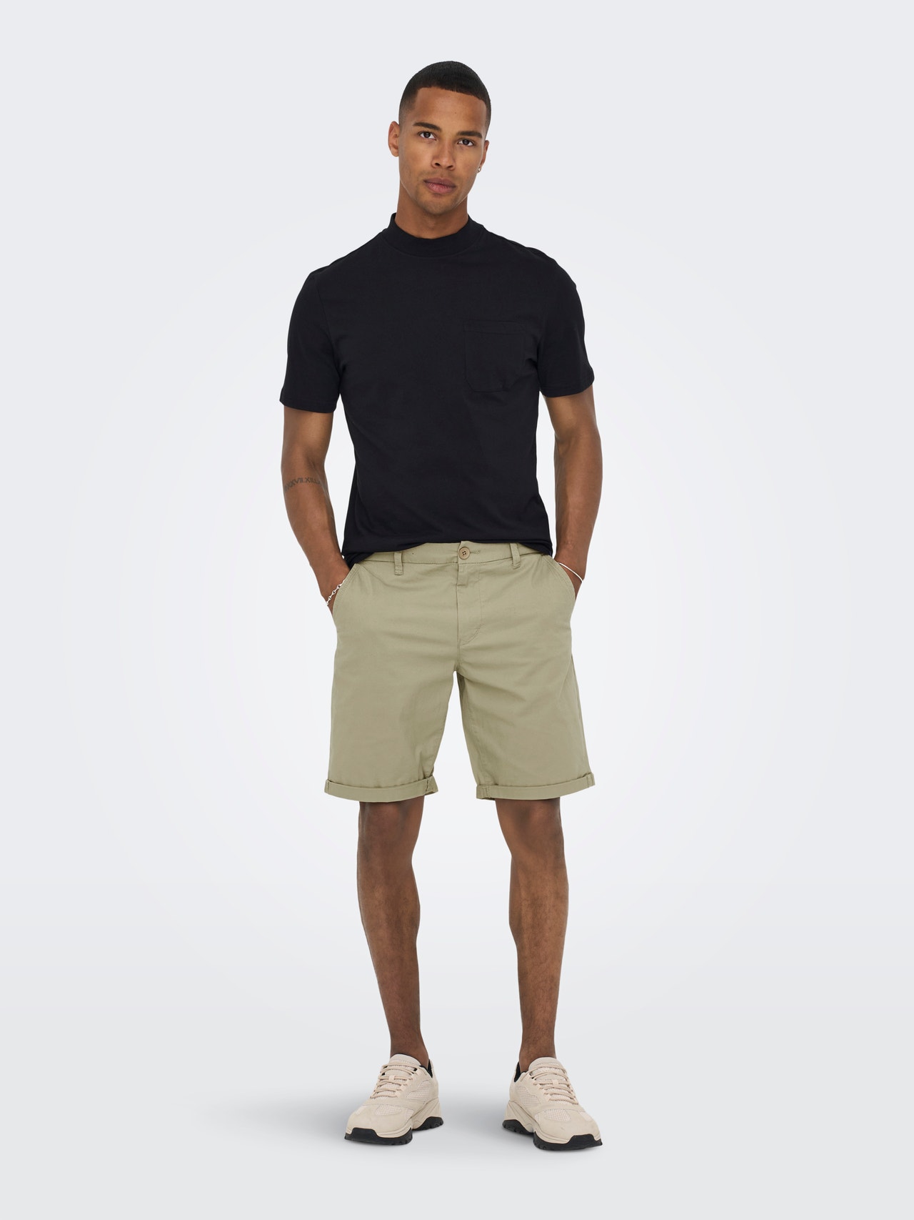 ONLY & SONS Normal passform Shorts -Chinchilla - 22023742