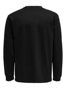 ONLY & SONS Langærmet t-shirt -Black - 22023810