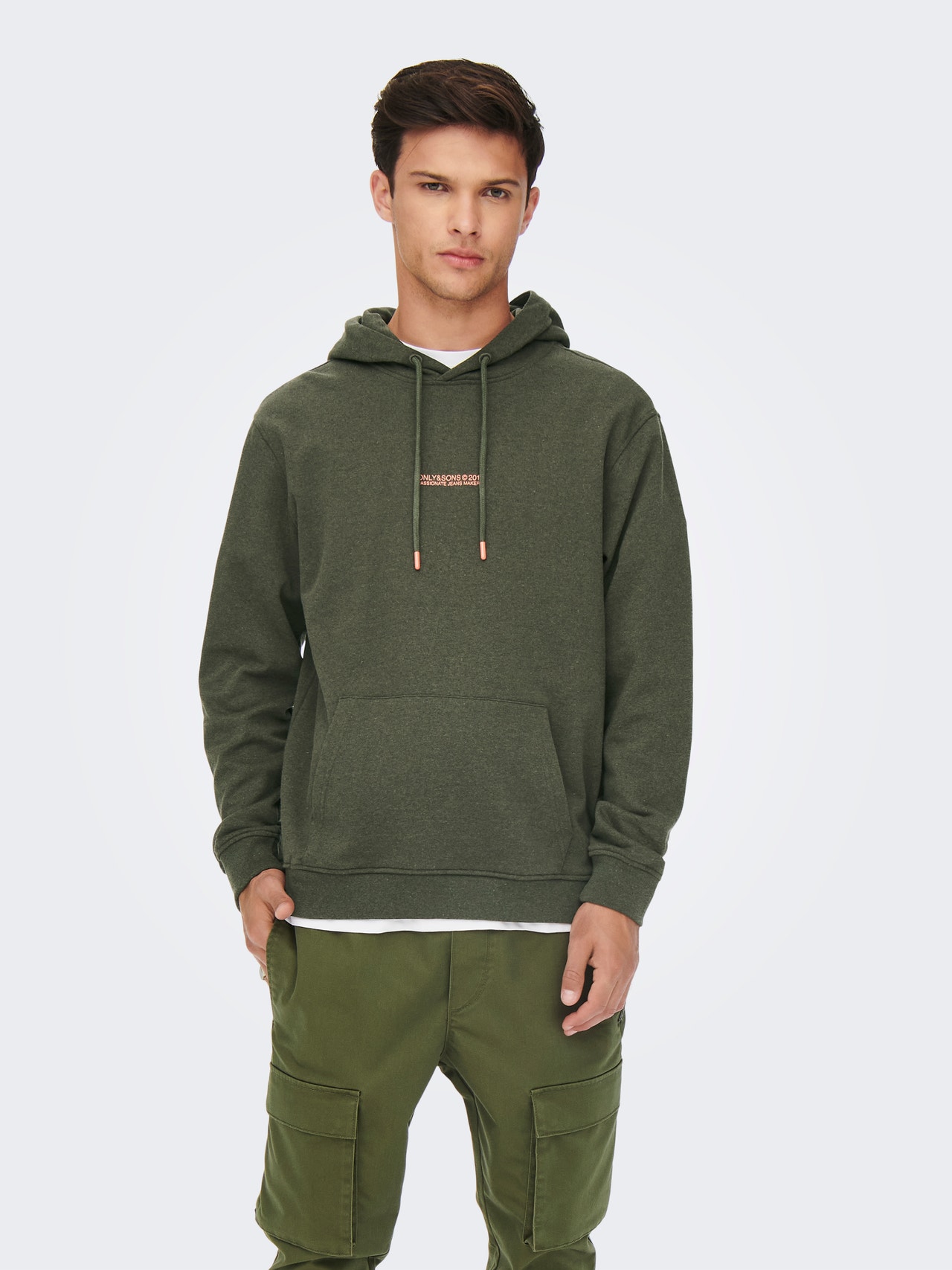 ONLY & SONS Normal geschnitten Kapuze Sweatshirt -Rosin - 22023842