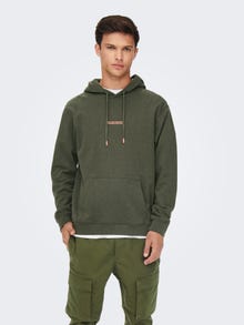 ONLY & SONS Normal geschnitten Kapuze Sweatshirt -Rosin - 22023842