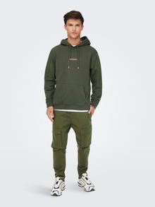 ONLY & SONS Regular Fit Hoodie Sweatshirt -Rosin - 22023842