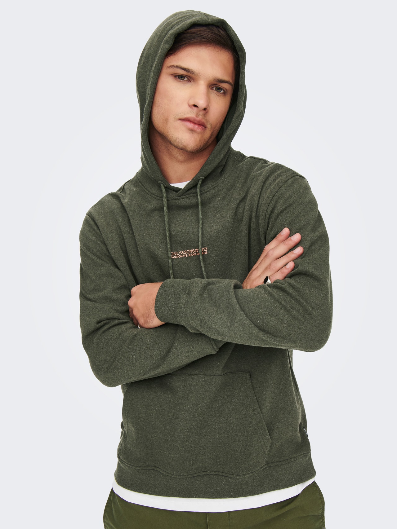 ONLY & SONS Normal geschnitten Kapuze Sweatshirt -Rosin - 22023842