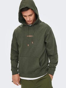 ONLY & SONS Normal geschnitten Kapuze Sweatshirt -Rosin - 22023842