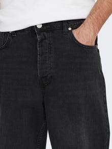 ONLY & SONS ONSFIVE RELAX WASHED BLACK 3853 JEANS -Washed Black - 22023853
