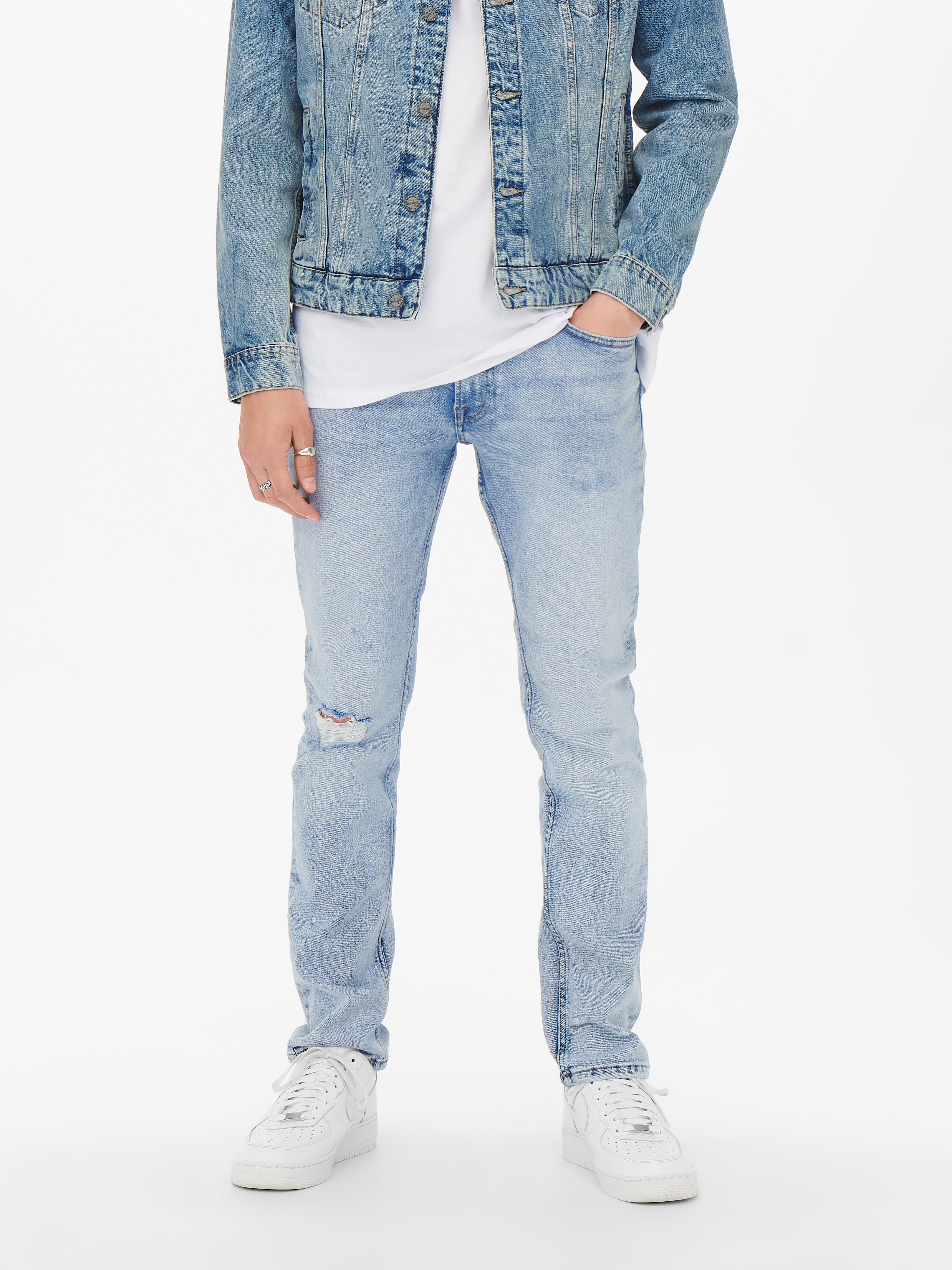 Onsloom Mittlere Taille Slim Fit Jeans