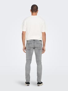 ONLY & SONS Skinny Fit Mittlere Taille Jeans -Grey Denim - 22023925