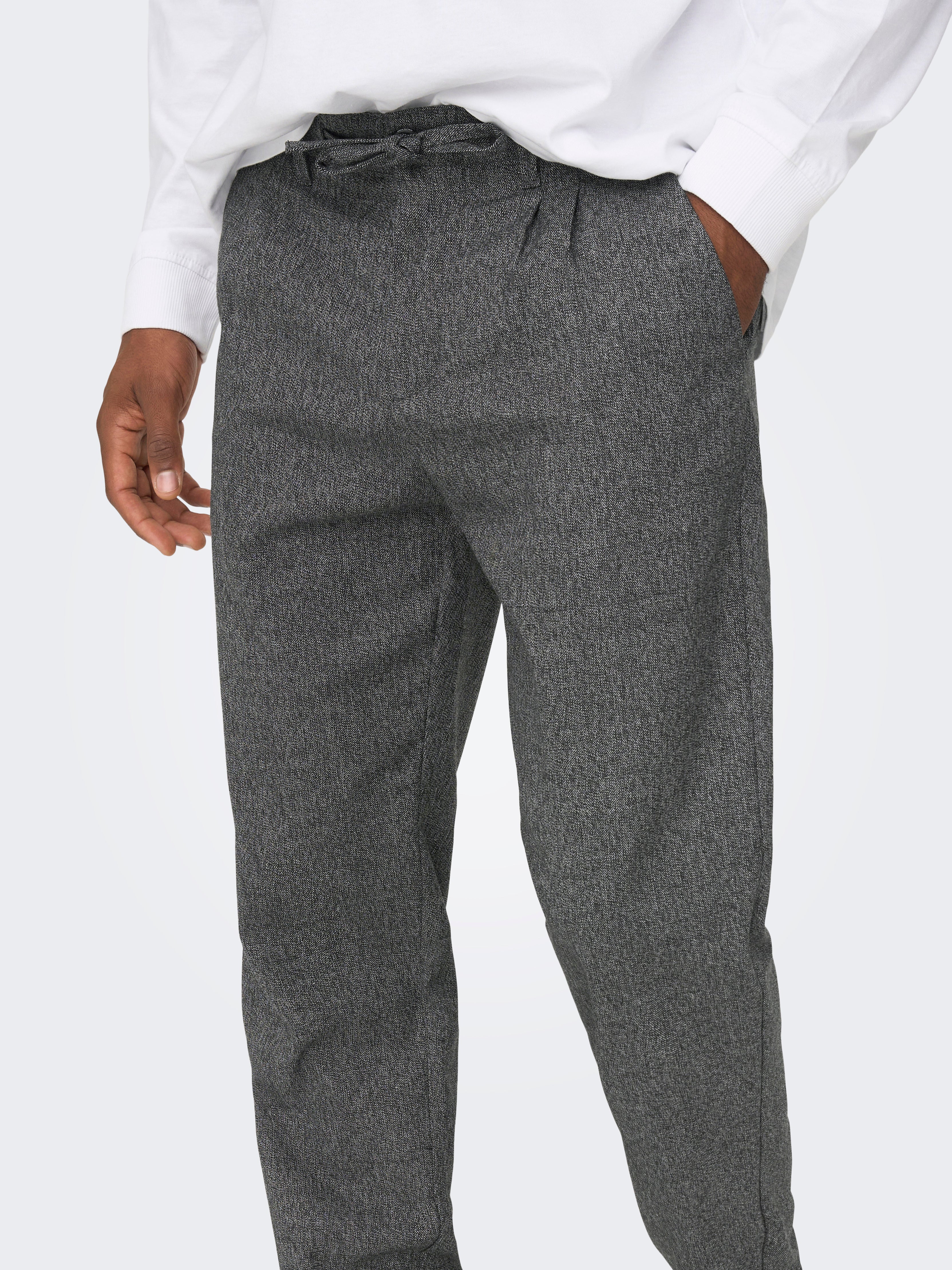Pantalones chinos Corte tapered cropped Gris intermedio ONLY & SONS®