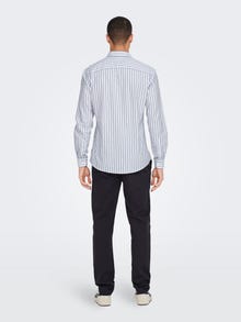 ONLY & SONS Slim Fit Striped shirt -Dress Blues - 22023977