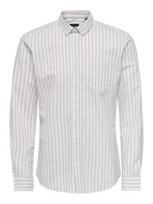 ONLY & SONS Slim fit Button down-kraag Overhemd -Chinchilla - 22023977