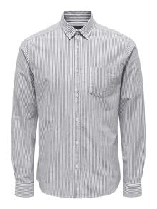 ONLY & SONS Slim Fit Striped shirt -Dark Navy - 22023977