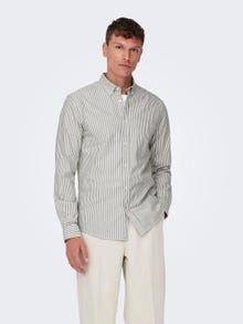 ONLY & SONS Slim Fit Button down-krage Skjorta -Winter Moss - 22023977