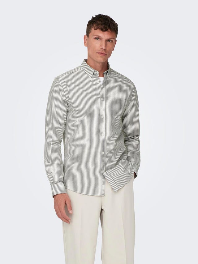 ONLY & SONS Slim fit Button down-kraag Overhemd - 22023977