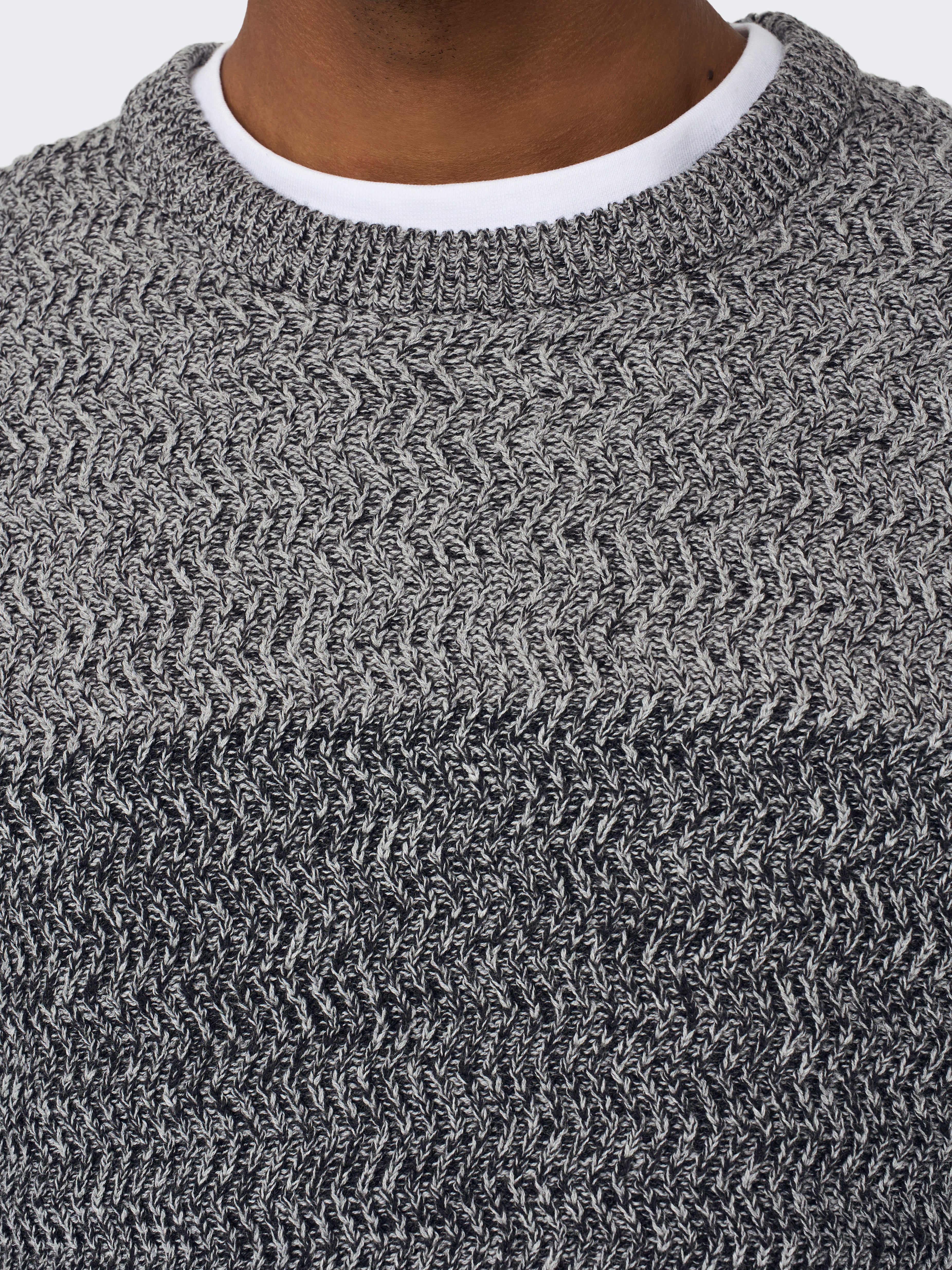 KEY LARGO Pull Col Rond Homme - Sweat à Manches Longues En Pur Coton, Confort Automne/hiver - Style Tendance Et Décontracté