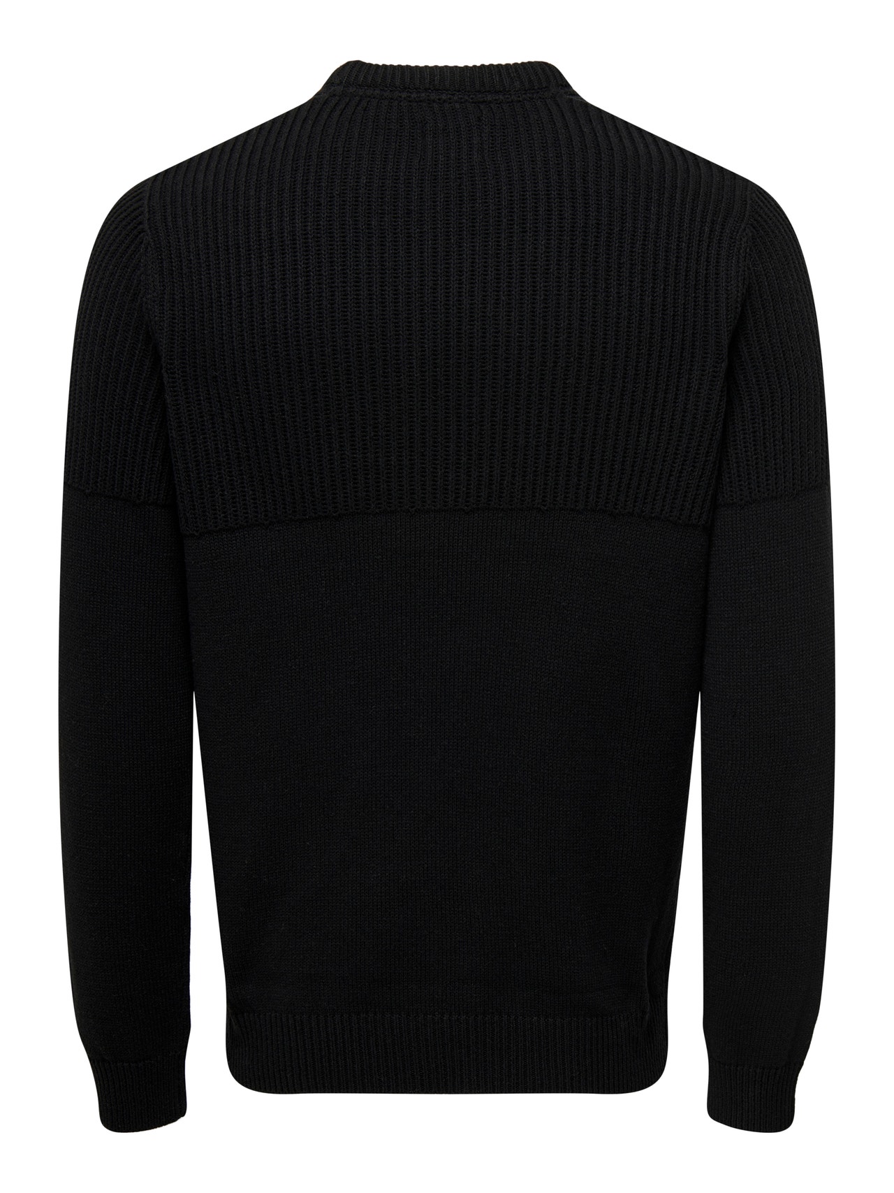 Pull-over Velilla 101 Col Zippé Anti-bouloches Noir – Taille XL