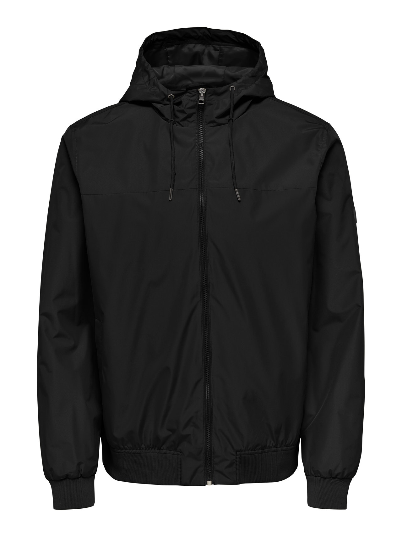 ONLY & SONS Hood with string regulation Jacket -Black - 22024155