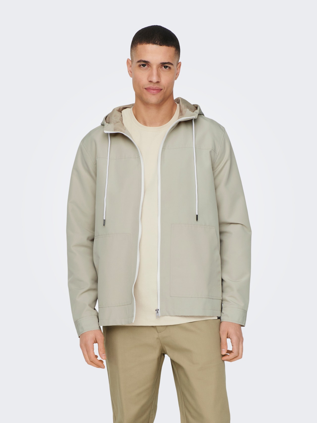 ONLY & SONS Jacket with hood -Silver Lining - 22024156