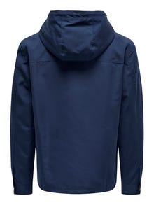 ONLY & SONS Hood with string regulation Jacket -Insignia Blue - 22024156