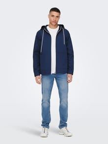 ONLY & SONS Hood with string regulation Jacket -Insignia Blue - 22024156