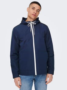 ONLY & SONS Hood with string regulation Jacket -Insignia Blue - 22024156