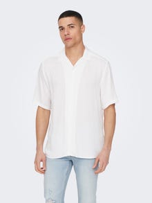 ONLY & SONS Regular Fit Resort collar Shirt -Bright White - 22024164