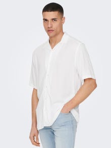 ONLY & SONS Regular Fit Resort collar Shirt -Bright White - 22024164