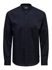 ONLY & SONS Slim Fit China Collar Shirt -Dark Navy - 22024167