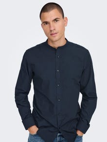 ONLY & SONS Chemises Slim Fit Col mao -Dark Navy - 22024167