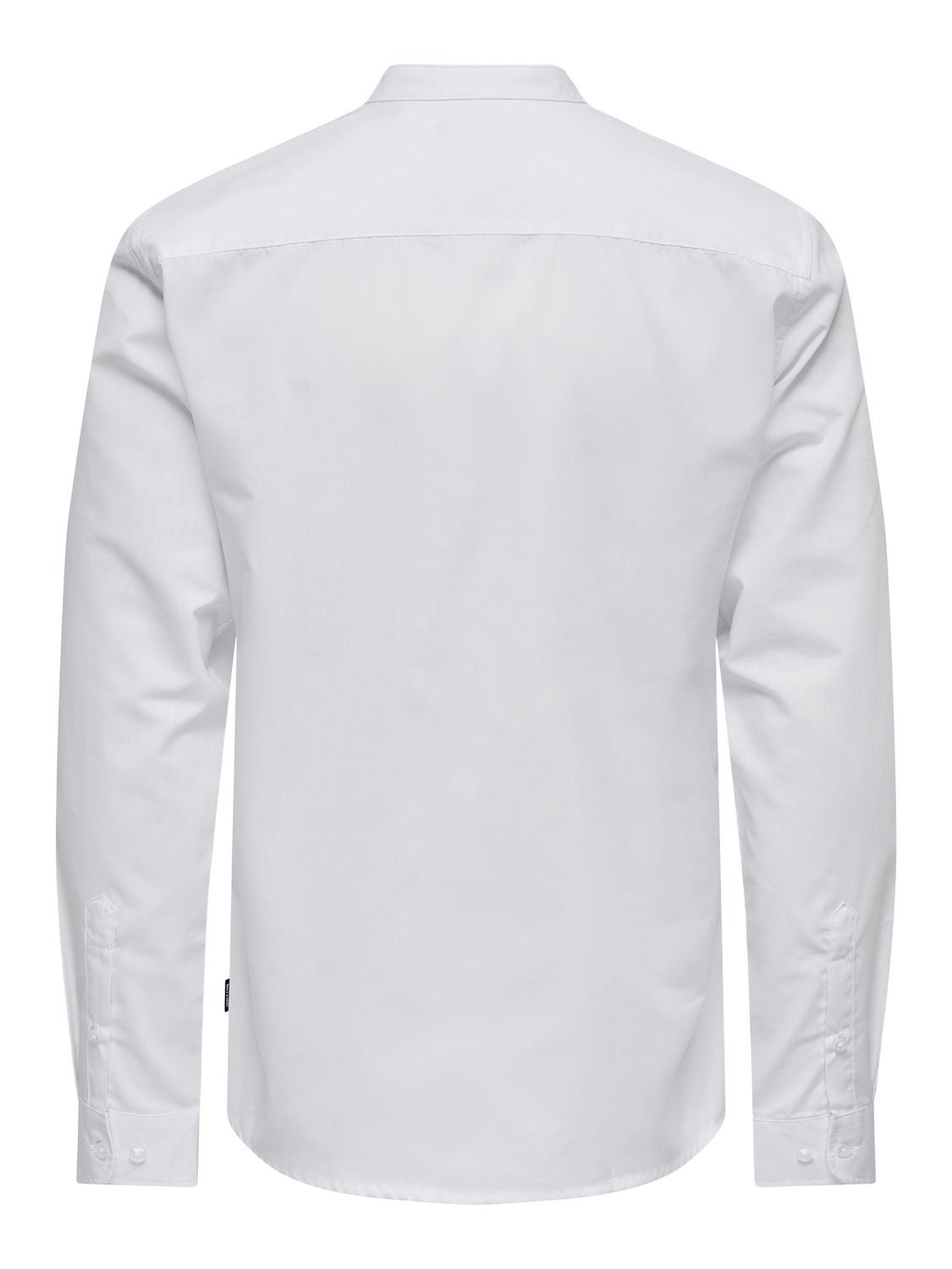 ONLY & SONS Chemises Slim Fit Col mao -White - 22024167