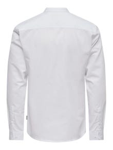 ONLY & SONS Slim fit Chinese boord Overhemd -White - 22024167