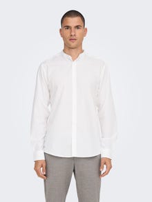ONLY & SONS Chemises Slim Fit Col mao -White - 22024167