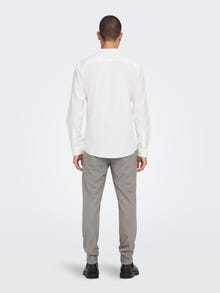 ONLY & SONS Slim fit Chinese boord Overhemd -White - 22024167