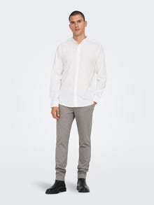 ONLY & SONS Camisas Corte slim Cuello Mao -White - 22024167