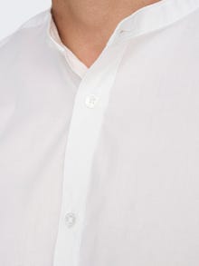 ONLY & SONS Slim Fit China Collar Shirt -White - 22024167