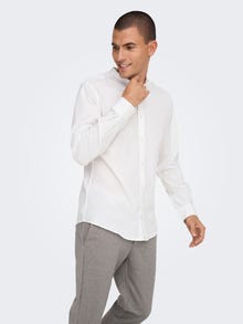 ONLY & SONS Camicie Slim Fit Colletto Cinese -White - 22024167