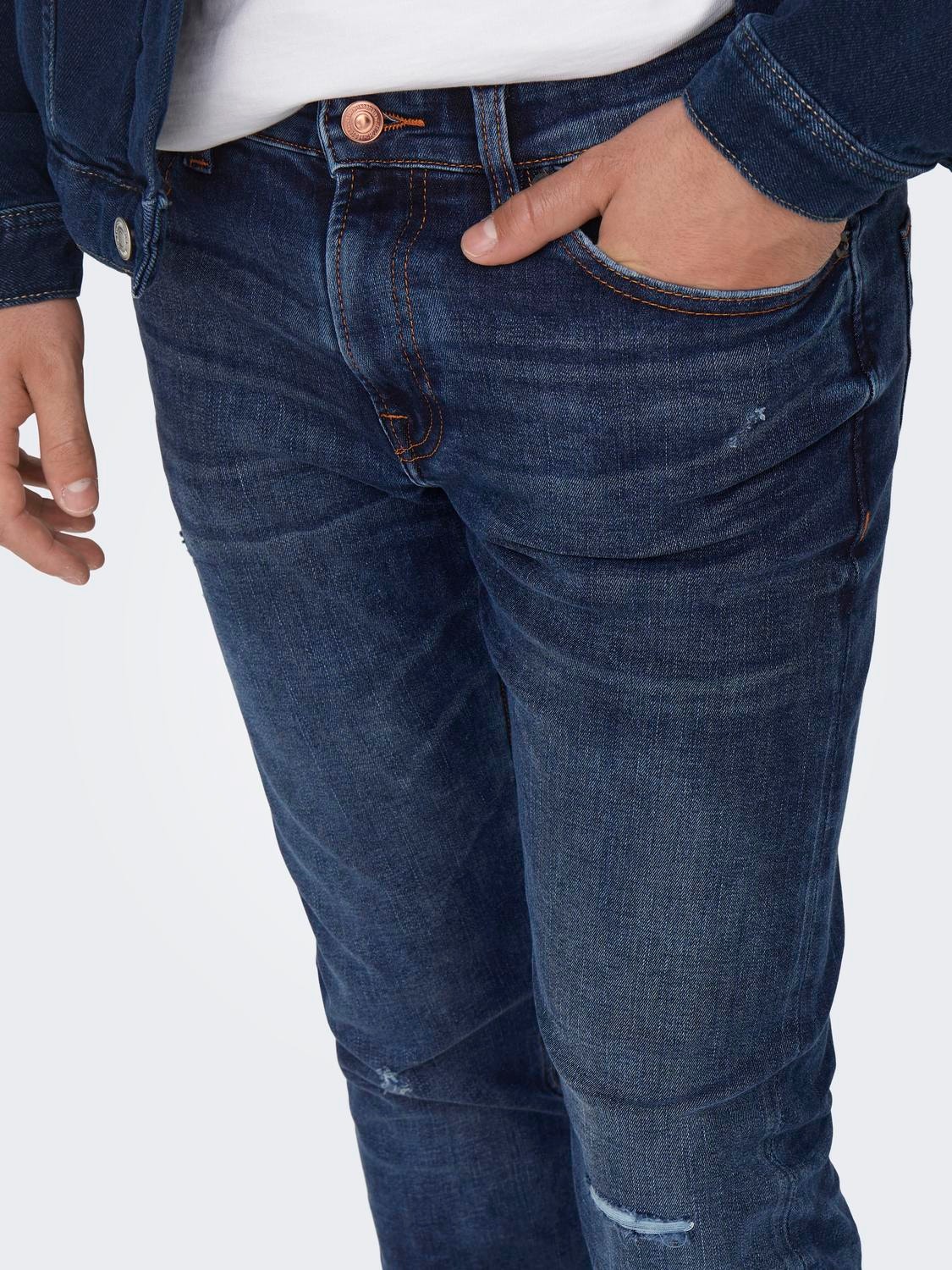 ONLY & SONS ONSLoom Slim Denim Jeans -Dark Blue Denim - 22024254