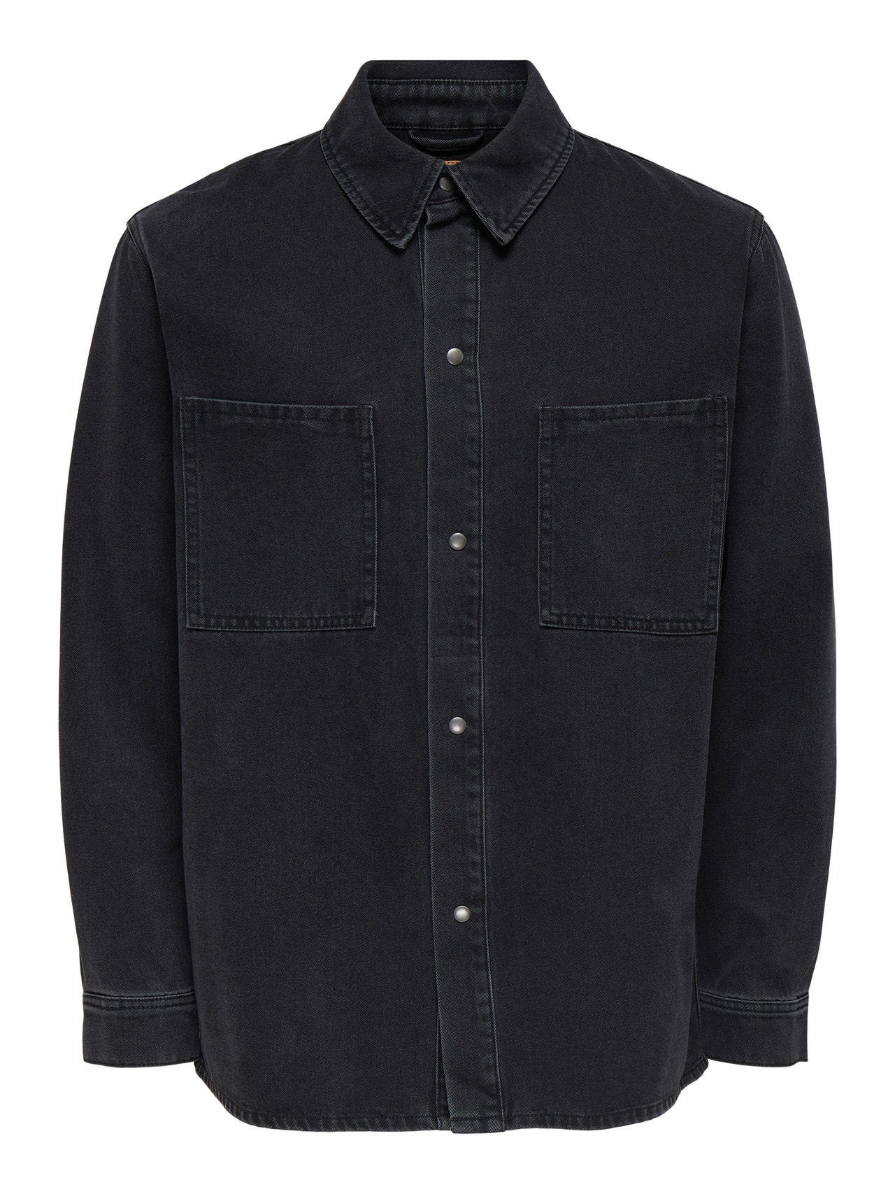 ONLY & SONS Regular fit shirt -Washed Black - 22024281
