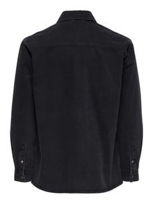 ONLY & SONS Regular fit shirt -Washed Black - 22024281