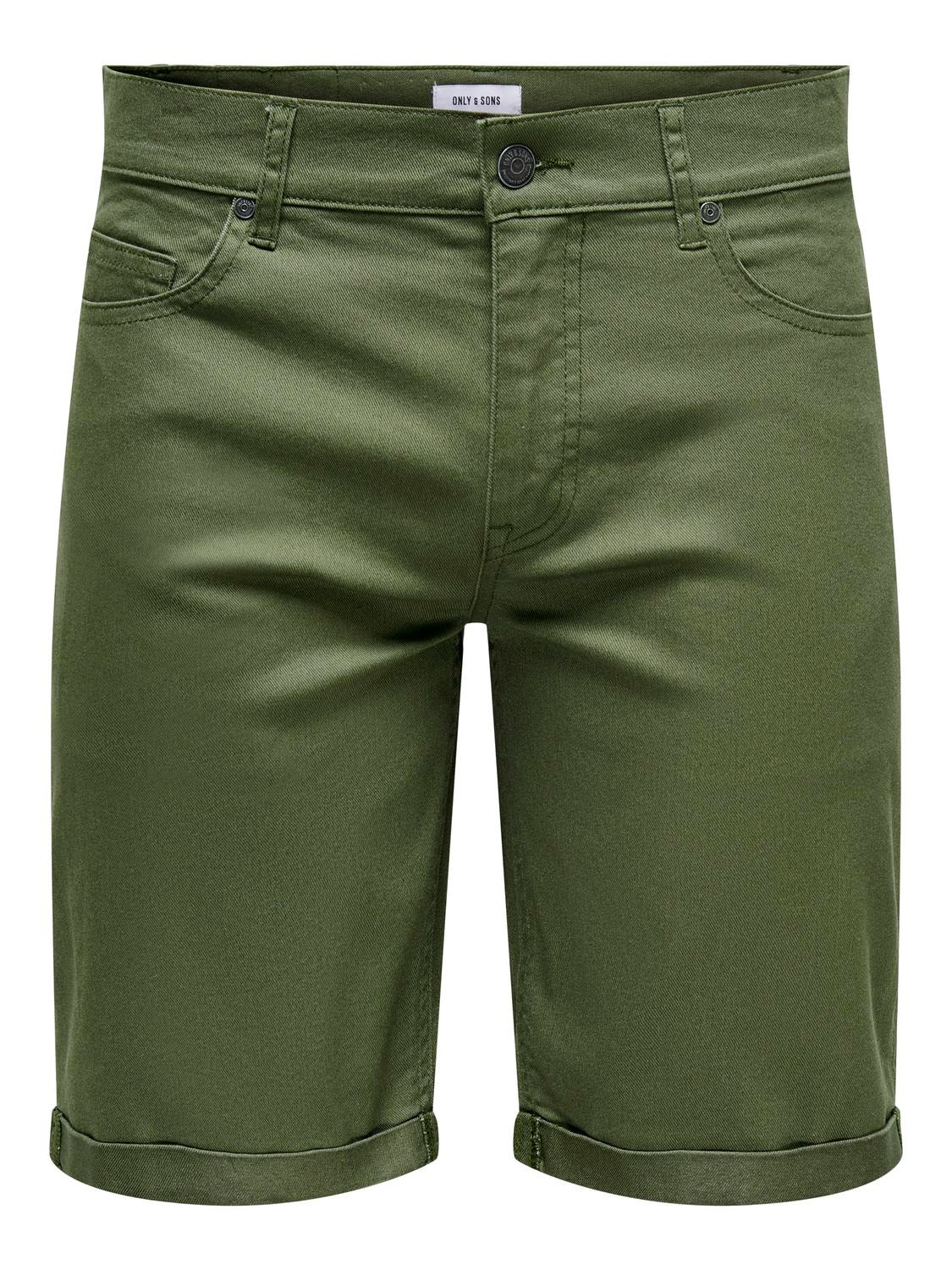 ONLY & SONS Normal geschnitten Shorts -Olive Night - 22024451